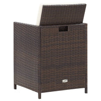 Thumbnail for 5-tlg. Garten-Essgruppe mit Auflagen Poly Rattan Braun