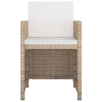 Thumbnail for 9-tlg. Garten-Essgruppe mit Auflagen Poly Rattan Beige