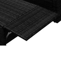 Thumbnail for 2-tlg. Garten-Lounge-Set mit Auflagen Poly Rattan Schwarz