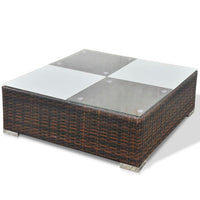 Thumbnail for 5-tlg. Garten-Lounge-Set mit Kissen Poly Rattan Braun