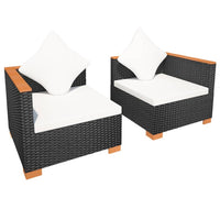 Thumbnail for Gartensofa Poly Rattan Schwarz