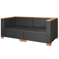 Thumbnail for Gartensofa Poly Rattan Schwarz