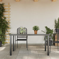 Thumbnail for Gartentisch Schwarz 150x90x74 cm Aluminium und Glas
