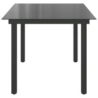 Thumbnail for Gartentisch Schwarz 150x90x74 cm Aluminium und Glas
