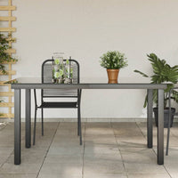 Thumbnail for Gartentisch Schwarz 150x90x74 cm Aluminium und Glas
