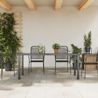 Thumbnail for Gartentisch Schwarz 190x90x74 cm Aluminium und Glas