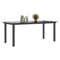 Thumbnail for Gartentisch Schwarz 190x90x74 cm Aluminium und Glas