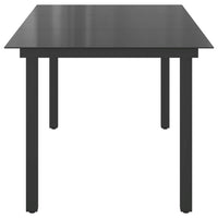 Thumbnail for Gartentisch Schwarz 190x90x74 cm Aluminium und Glas