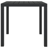 Thumbnail for Gartentisch Schwarz 80x80x74 cm Aluminium und WPC