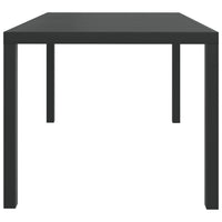 Thumbnail for Gartentisch Schwarz 150x90x74 cm Aluminium und WPC