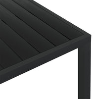 Thumbnail for Gartentisch Schwarz 150x90x74 cm Aluminium und WPC