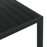 Thumbnail for Gartentisch Schwarz 185x90x74 cm Aluminium und WPC