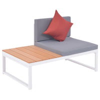 Thumbnail for 4-tlg. Garten-Lounge-Set mit Auflagen Aluminium und WPC