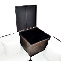 Thumbnail for 4-tlg. Garten-Lounge-Set mit Auflagen Poly Rattan Braun