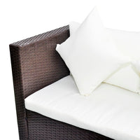 Thumbnail for 4-tlg. Garten-Lounge-Set mit Auflagen Poly Rattan Braun