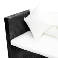 Thumbnail for 4-tlg. Garten-Lounge-Set mit Auflagen Poly Rattan Schwarz