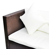 Thumbnail for 4-tlg. Garten-Lounge-Set mit Auflagen Poly Rattan Braun