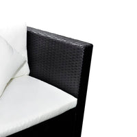 Thumbnail for 4-tlg. Garten-Lounge-Set mit Auflagen Poly Rattan Schwarz