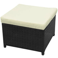 Thumbnail for 8-tlg. Garten-Lounge-Set mit Kissen Poly Rattan Schwarz