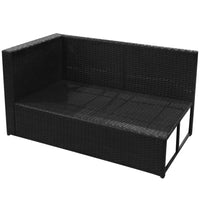 Thumbnail for 8-tlg. Garten-Lounge-Set mit Kissen Poly Rattan Schwarz