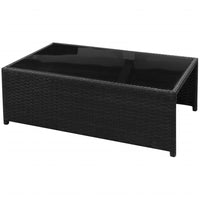 Thumbnail for 8-tlg. Garten-Lounge-Set mit Kissen Poly Rattan Schwarz
