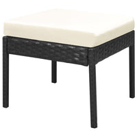 Thumbnail for 6-tlg. Garten-Lounge-Set mit Auflagen Poly Rattan Schwarz