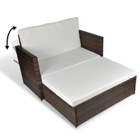 Thumbnail for Gartensofa Poly Rattan Braun