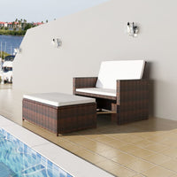 Thumbnail for Gartensofa Poly Rattan Braun