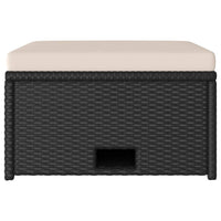 Thumbnail for 4-tlg. Garten-Lounge-Set mit Auflagen Poly Rattan Schwarz