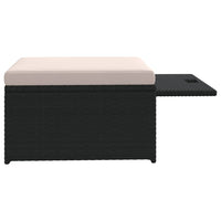 Thumbnail for 4-tlg. Garten-Lounge-Set mit Auflagen Poly Rattan Schwarz