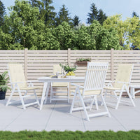 Thumbnail for Gartenstuhlauflagen für Hochlehner 4Stk. Creme 120x50x3cm Stoff
