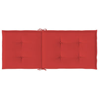 Thumbnail for Gartenstuhlauflagen für Hochlehner 4 Stk. Rot 120x50x3 cm Stoff
