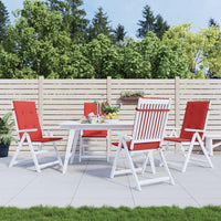 Thumbnail for Gartenstuhlauflagen für Hochlehner 4 Stk. Rot 120x50x3 cm Stoff