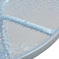 Thumbnail for Gartentisch 80 x 71 cm Stahl Rund Grau