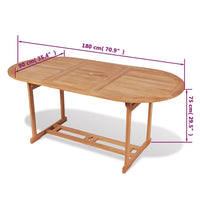 Thumbnail for Gartentish 180x90x75 cm Teak Massivholz