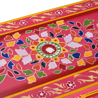 Thumbnail for Sideboard mit Schubladen Massivholz Mango Rosa Handbemalt