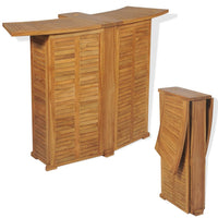 Thumbnail for Klappbarer Bartisch 155x53x105 cm Teak Massiv