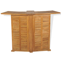 Thumbnail for Klappbarer Bartisch 155x53x105 cm Teak Massiv