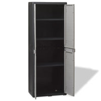 Thumbnail for Gartenschrank mit 3 Regalböden Schwarz und Grau