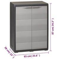 Thumbnail for Gartenschrank mit 1 Regal Schwarz und Grau