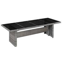 Thumbnail for Gartentisch 240x90x74 cm Poly Rattan und Glas