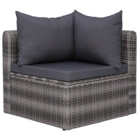 Thumbnail for Garten-Ecksofas 2 Stk. Grau Poly Rattan