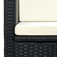Thumbnail for 2-Sitzer-Gartensofa mit Auflagen Schwarz Poly Rattan
