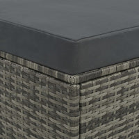 Thumbnail for 2-tlg. Garten-Lounge-Set mit Auflagen Poly Rattan Grau