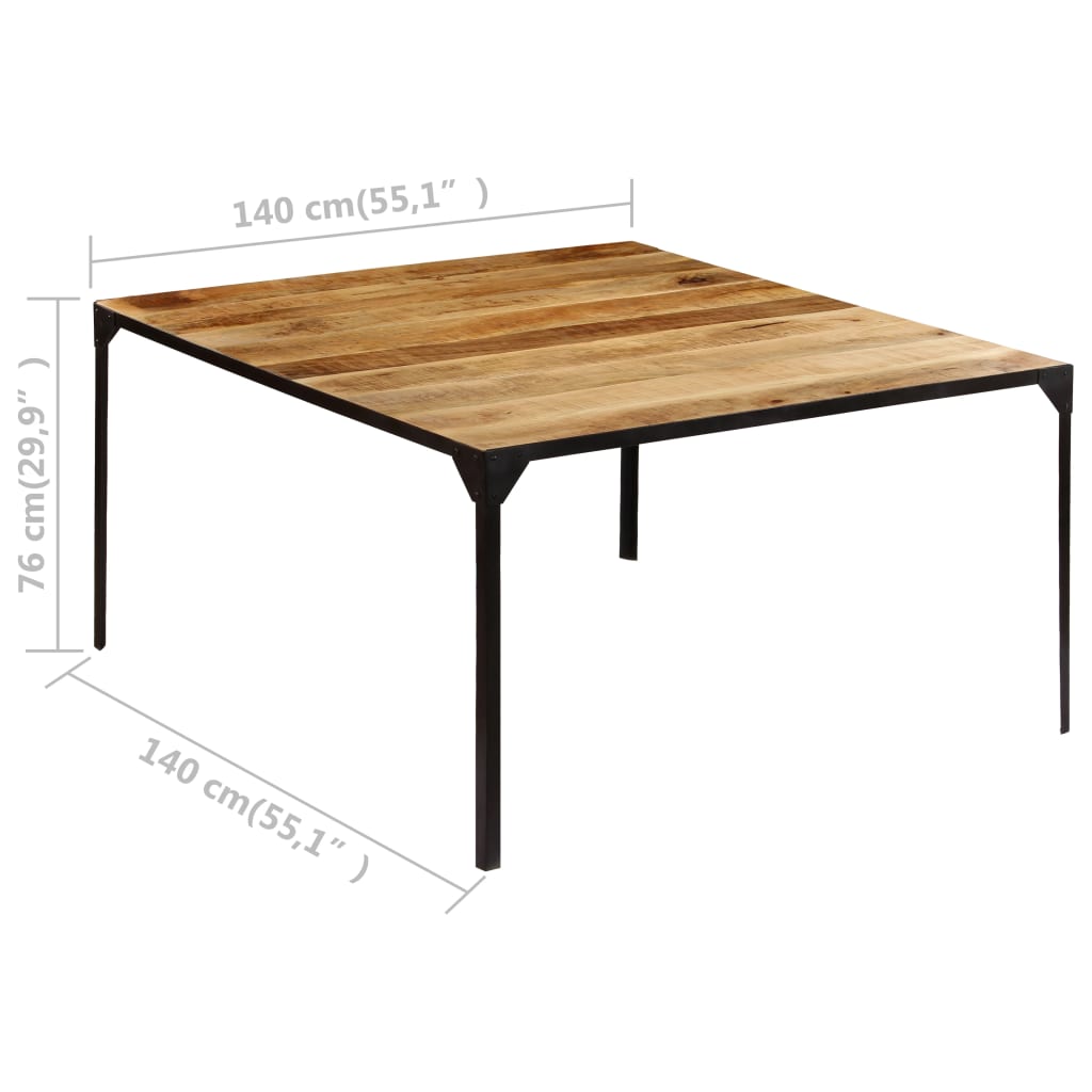 Esstisch 140x140x76 cm Massivholz Mango