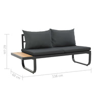 Thumbnail for 2-tlg. Garten-Ecksofa-Set mit Auflagen Aluminium WPC