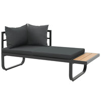 Thumbnail for 2-tlg. Garten-Ecksofa-Set mit Auflagen Aluminium WPC