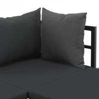 Thumbnail for 2-tlg. Garten-Ecksofa-Set mit Auflagen Aluminium WPC