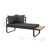 Thumbnail for 2-tlg. Garten-Ecksofa-Set mit Auflagen Aluminium WPC