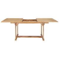 Thumbnail for Garten-Ausziehtisch 150-200x100x75 cm Massivholz Teak